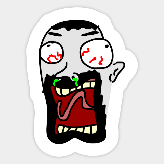 UGLY HUMAN FACE Sticker by Baddy's Shop